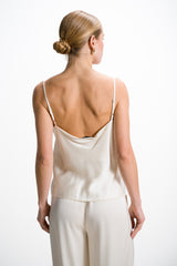 Odette Satin Vest | Ivory