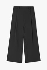 Gabriella Pleated Elastic Waist Trousers | Black