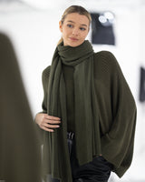 Ribbed Shawl | Khaki