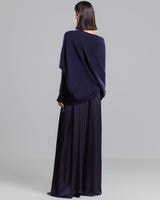 Asymmetric Draped | Navy | Seamless Knit