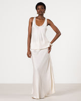 Demi Satin Vest Top | Ivory