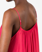 Nyra Slip Satin Maxi Dress | Raspberry