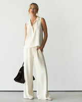 Sylvia Elastic Waist Trousers | Ivory
