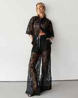 Roxie Lace Shirt | Black