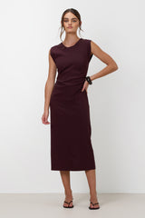Neve Ruched Dress | Burgundy
