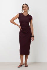 Neve Ruched Dress | Burgundy