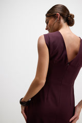 Neve Ruched Dress | Burgundy