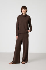 Kaia Roll Neck | Chocolate Brown | Fine Knit