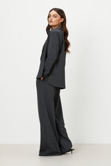 Neve Drawstring Trousers | Dark Grey Melange