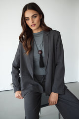Neve Blazer | Dark Grey Melange