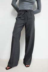 Neve Drawstring Trousers | Dark Grey Melange