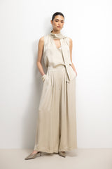 Lyanne Bow Neck Tie Satin Blouse | Honey