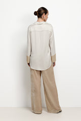 Caroline Velvet Cuff Shirt | Honey