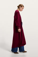 Yasmin Open Cardigan | Burgundy | Alpaca Blend