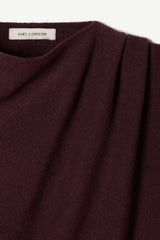 Asymmetric Draped | Amethyst Plum | Seamless Knit