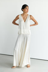 Gigi Satin Trousers | Ivory