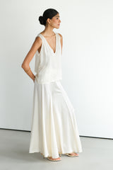 Gigi Satin Trousers | Ivory