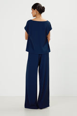 Blanchett Pleated Trousers | Navy