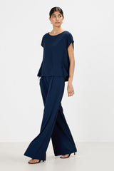Blanchett Pleated Trousers | Navy
