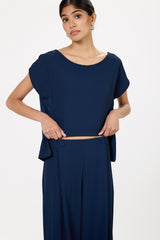 Blanchett Pleated Trousers | Navy