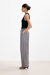 Juno Elastic Waist Barrel Jeans | Washed Grey