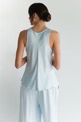 Demi Satin Vest Top | Glacier