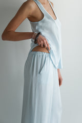 Belle Balloon Satin Trousers | Glacier