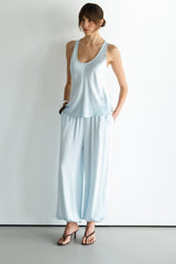 Demi Satin Vest Top | Glacier