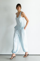 Demi Satin Vest Top | Glacier
