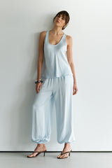 Belle Balloon Satin Trousers | Glacier