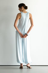 Belle Balloon Satin Trousers | Glacier