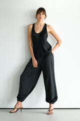 Belle Balloon Satin Trousers | Black