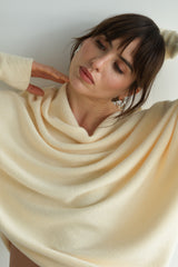 Asymmetric Draped | Buttercream | Seamless Knit