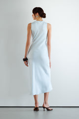 Sabrina Sleeveless Satin Dress | Glacier