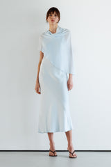 Sabrina Sleeveless Satin Dress | Glacier