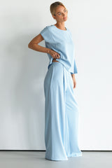 Blanchett Pleated Trousers | Dusty Blue