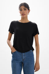 Aire Featherweight Tee | Black | Modal-Silk