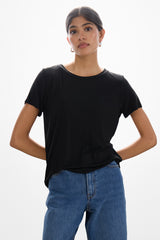 Aire Featherweight Tee | Black | Modal-Silk