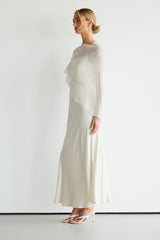Lumi Asymmetric Poncho | Ivory