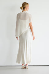 Lumi Asymmetric Poncho | Ivory