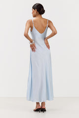 Anne Slip Satin Dress | Glacier