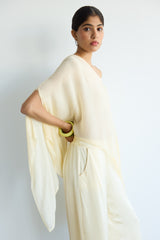 Emberly Lightweight Poncho | Buttercream