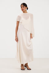 Anne Slip Satin Dress | Ivory