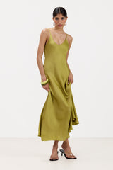 Anne Slip Satin Dress | Fern