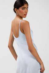 Anne Slip Satin Dress | Glacier