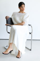 Camille Two-Way Cardigan | Ivory | Brushed Mohair Blend