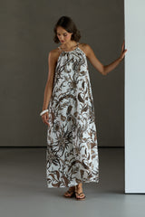Cynthia Resort Maxi Dress | Ivory/Mocha