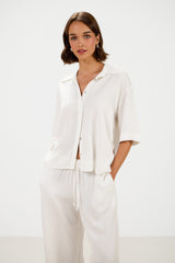 Simone Button up Shirt | White