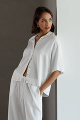 Simone Button up Shirt | White