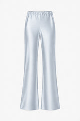 Genet Elastic Waist Bias Satin Trousers | Glacier